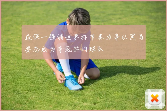 森保一强调世界杯节奏力争以黑马姿态成为夺冠热门球队